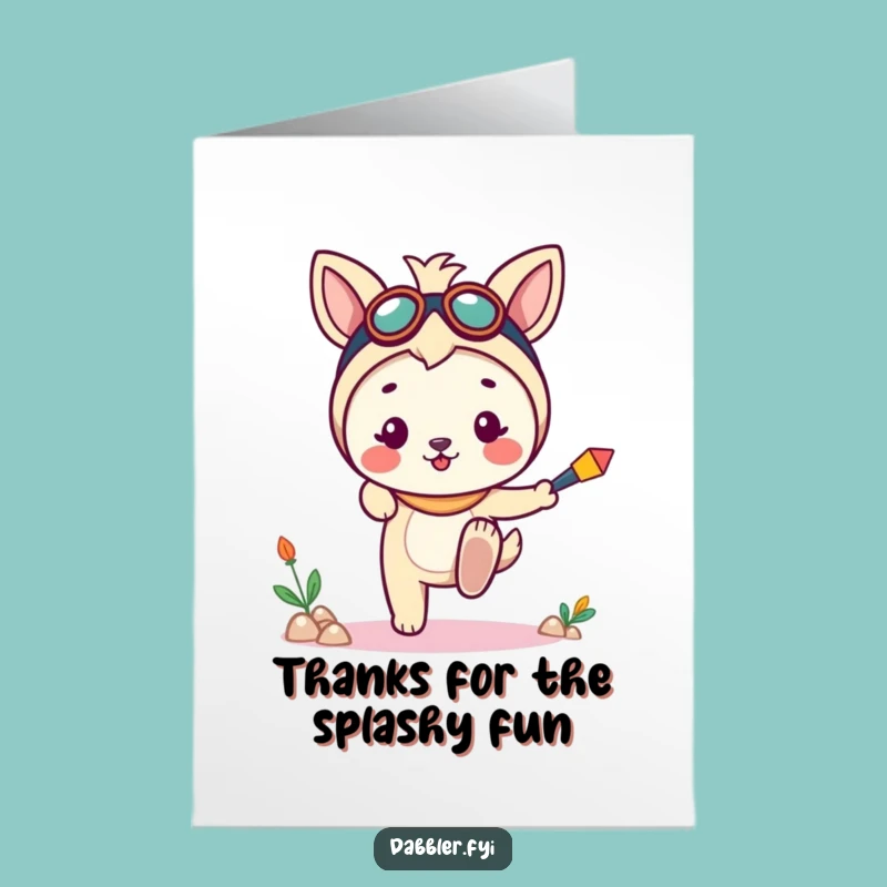 Witty Free Printable Thank You Card: Explorer Animal, Unique DIY