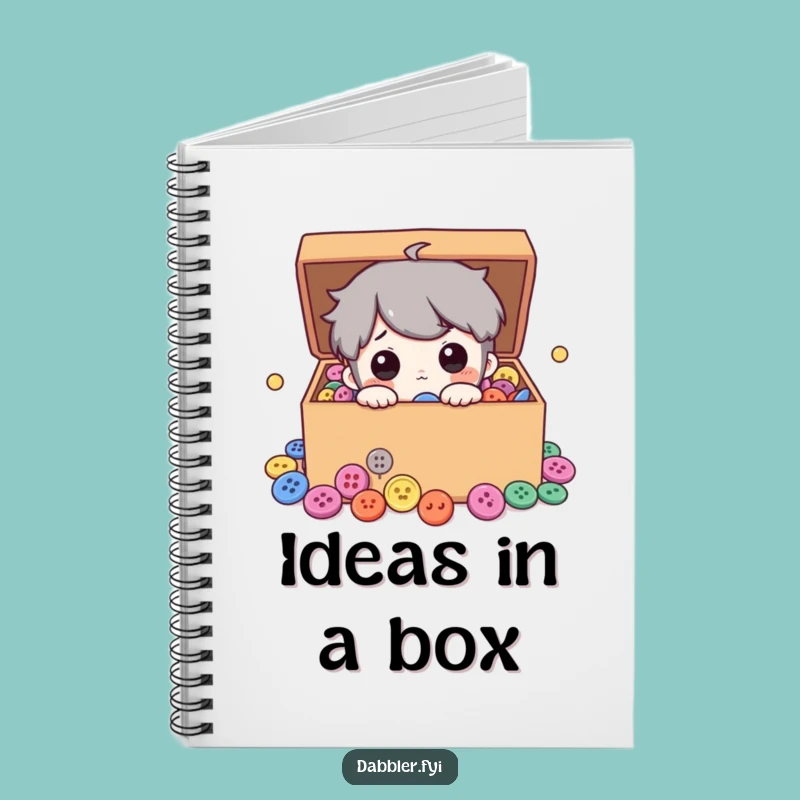 Funny Button Notebook: Curious Character Peeking into Buttons, Creative Funny Gift