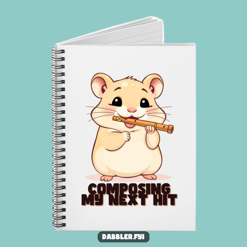 Funny Hamster Flute Player Notebook: Jot Down Your Melodies!