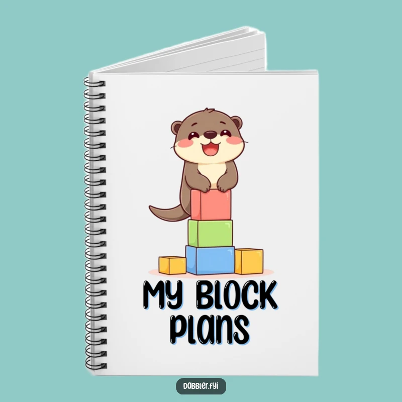 Funny Otter Blocks Notebook: Plan Your Day with Delighted Otter's Tower!