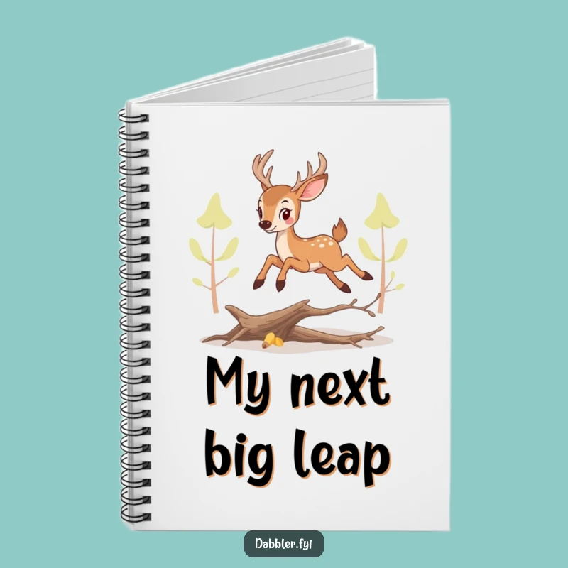 Funny Perky Deer Notebook: Playful Leaping Cover, Journal for Fun Ideas