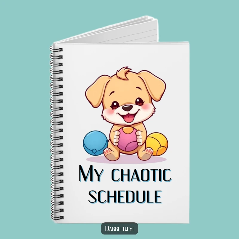 Funny Puppy Juggling Notebook: Jot Down Ideas with Playful Giggles