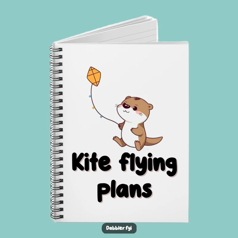 Funny Otter Kite Flyer Notebook: Adventure Journal, Determined Otter Funny Gift