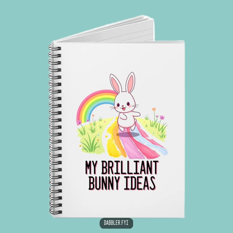 Funny Rabbit Rainbow Path Notebook: Creative Journal, Perfect Humorous Gift for Writers
