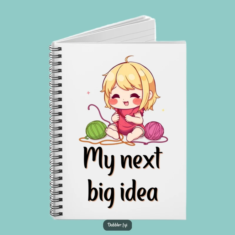 Funny Embroidery Notebook: Lively Character Sewing Colorful Threads, Creative Funny Gift