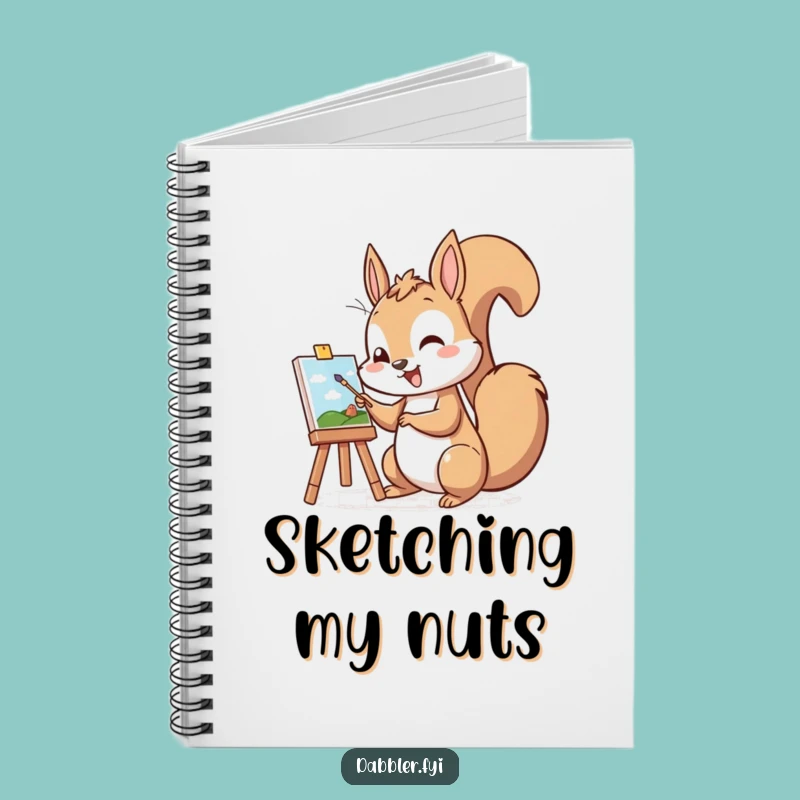 Funny Squirrel Painter Notebook: Art Ideas Journal, Cheerful Squirrel Funny Gift