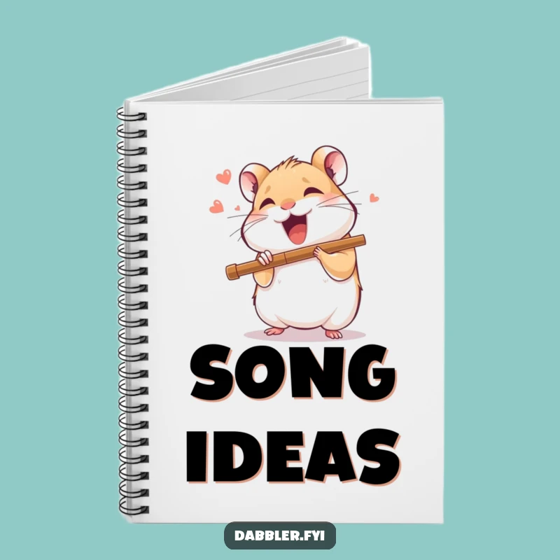 Funny Hamster Flutist Notebook: Music Journal, Joyful Hamster Funny Gift