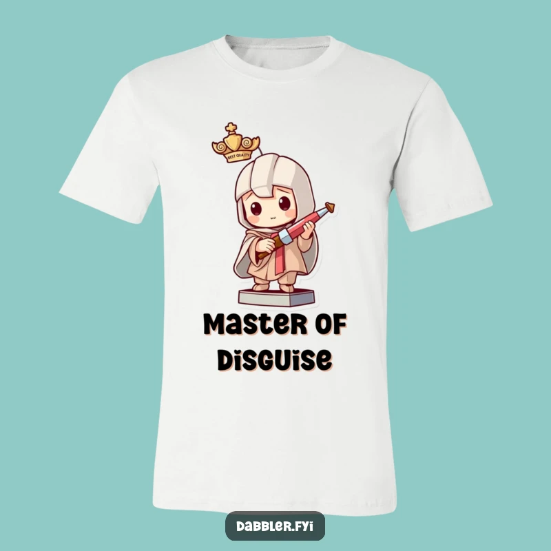 Funny Crafting Statue T-Shirt: Mischievous Character with Tool, Ideal Funny Gift