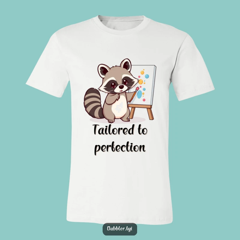 Funny Raccoon Tail Art T-Shirt: Wearable Mischief, Perfect Humorous Gift for Artists