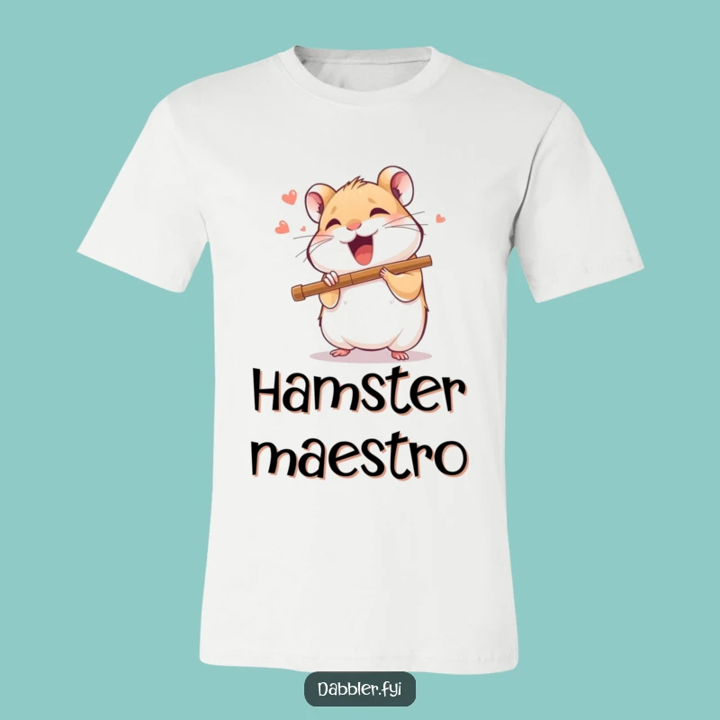 Funny Hamster Flutist T-Shirt: Joyful Hamster Musician, Hilarious Gift
