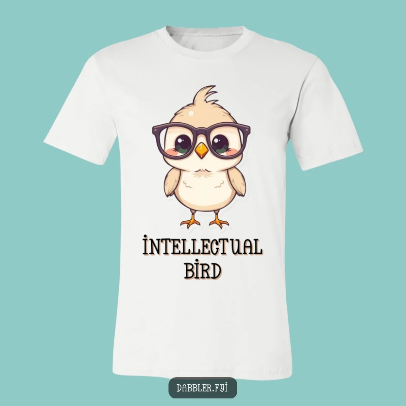 Funny Bird T-Shirt: Oversized Glasses Style - Comedic Aviary Fashion Tee!