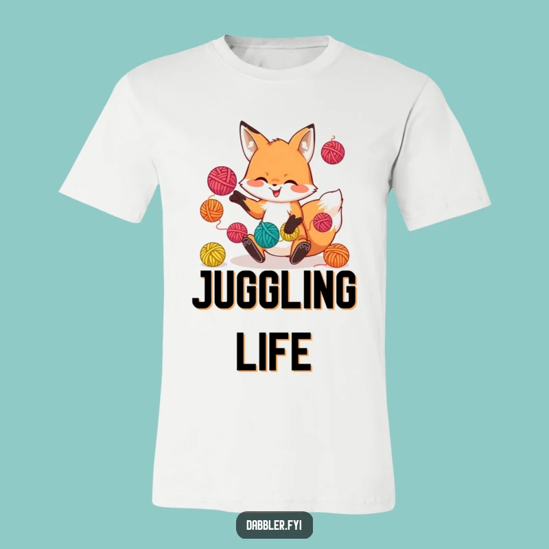 Funny Fox Juggling T-Shirt: Wear Your Playful Hobby with Pride