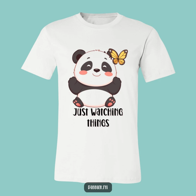 Funny Panda Butterfly T-Shirt - Joyful Observation, Excellent Funny Gift!