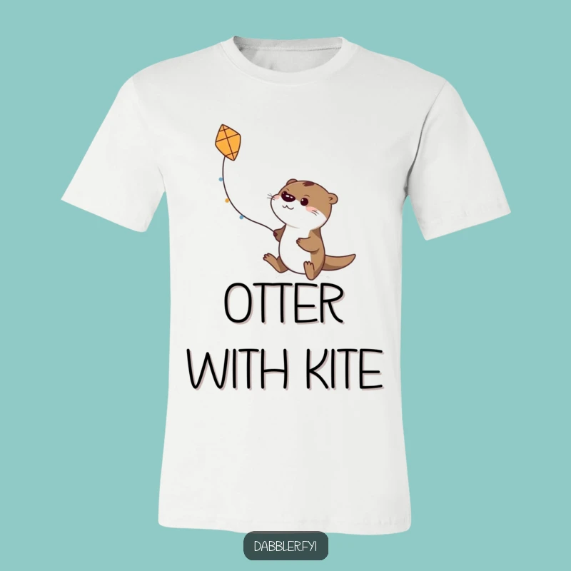 Funny Otter Kite Flyer T-Shirt: Determined Otter Adventure, Hilarious Gift