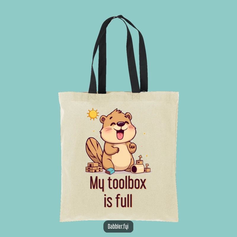 Funny Beaver Builder Tote Bag: DIY Humor for a Chic Gift